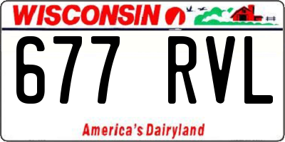 WI license plate 677RVL