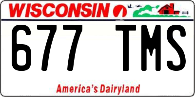 WI license plate 677TMS