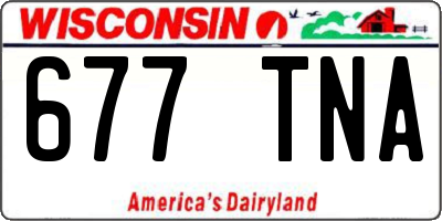 WI license plate 677TNA