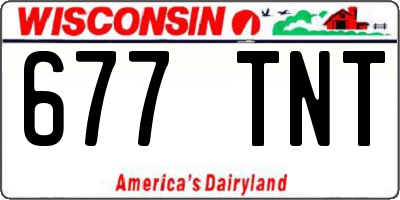 WI license plate 677TNT