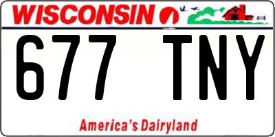 WI license plate 677TNY