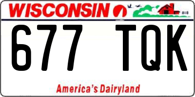 WI license plate 677TQK