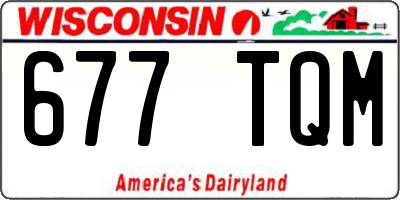 WI license plate 677TQM