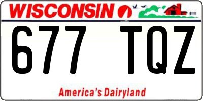WI license plate 677TQZ