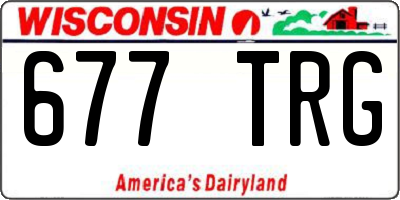 WI license plate 677TRG