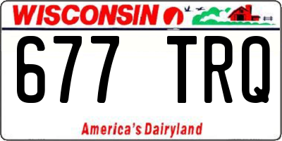 WI license plate 677TRQ