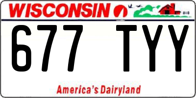 WI license plate 677TYY