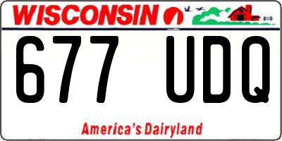WI license plate 677UDQ