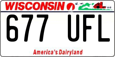 WI license plate 677UFL