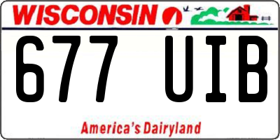 WI license plate 677UIB