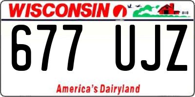 WI license plate 677UJZ