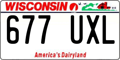 WI license plate 677UXL
