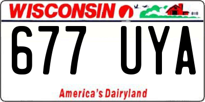 WI license plate 677UYA