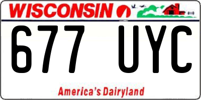 WI license plate 677UYC