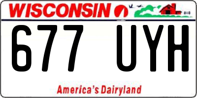 WI license plate 677UYH