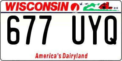 WI license plate 677UYQ
