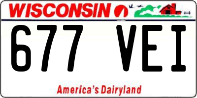 WI license plate 677VEI