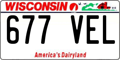 WI license plate 677VEL
