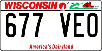 WI license plate 677VEO