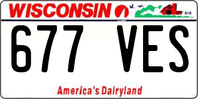 WI license plate 677VES