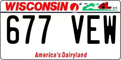 WI license plate 677VEW