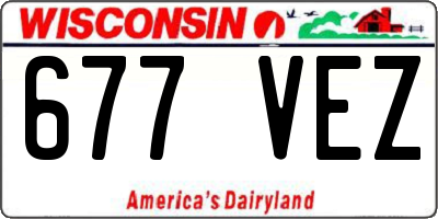 WI license plate 677VEZ
