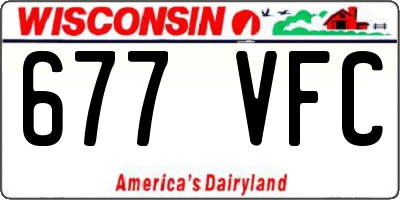 WI license plate 677VFC