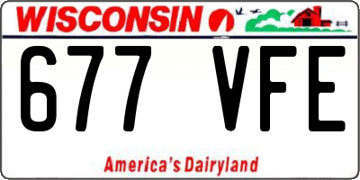 WI license plate 677VFE
