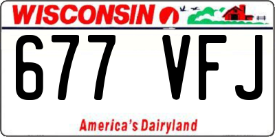 WI license plate 677VFJ
