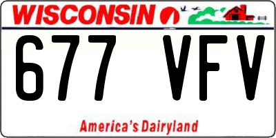 WI license plate 677VFV