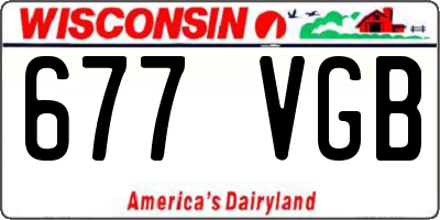 WI license plate 677VGB