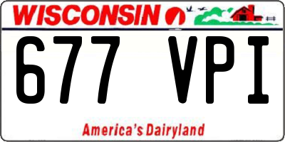 WI license plate 677VPI