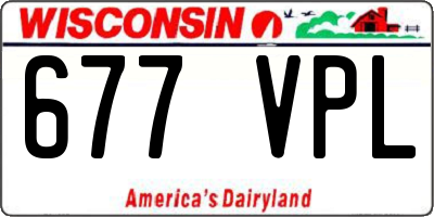 WI license plate 677VPL