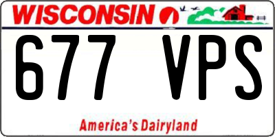 WI license plate 677VPS