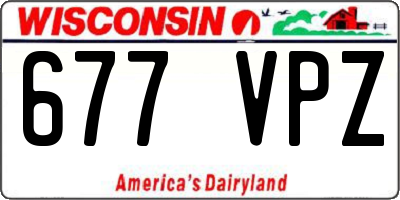 WI license plate 677VPZ