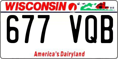 WI license plate 677VQB