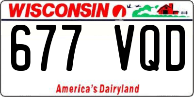 WI license plate 677VQD