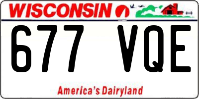 WI license plate 677VQE