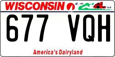 WI license plate 677VQH