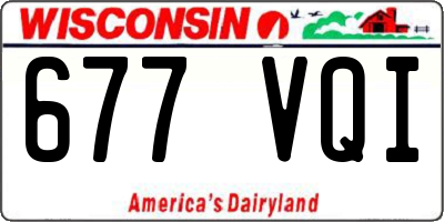 WI license plate 677VQI
