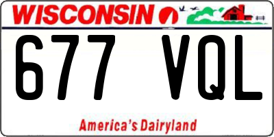 WI license plate 677VQL