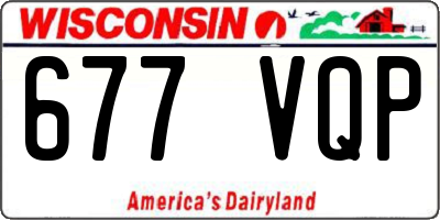 WI license plate 677VQP