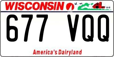 WI license plate 677VQQ