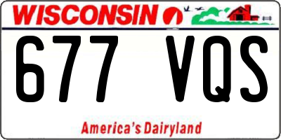 WI license plate 677VQS