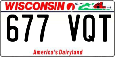 WI license plate 677VQT