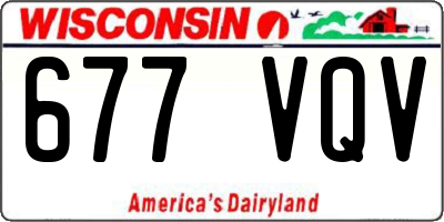 WI license plate 677VQV