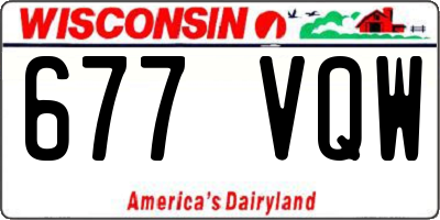 WI license plate 677VQW