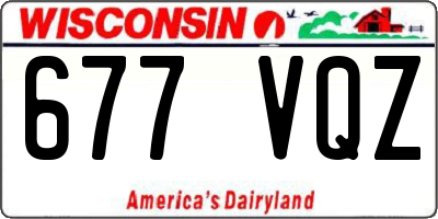 WI license plate 677VQZ