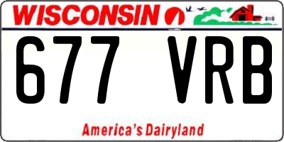 WI license plate 677VRB