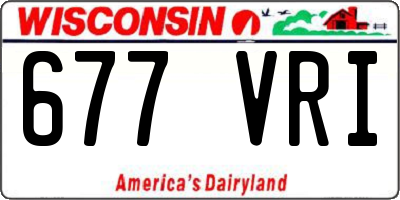 WI license plate 677VRI